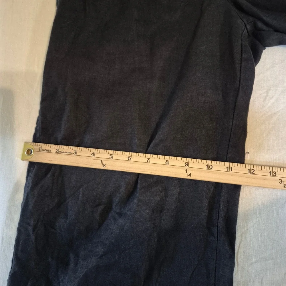Everlane Women's Size 2 The Linen Way-High Drape Pants Flax Wide-Leg Minimalist
